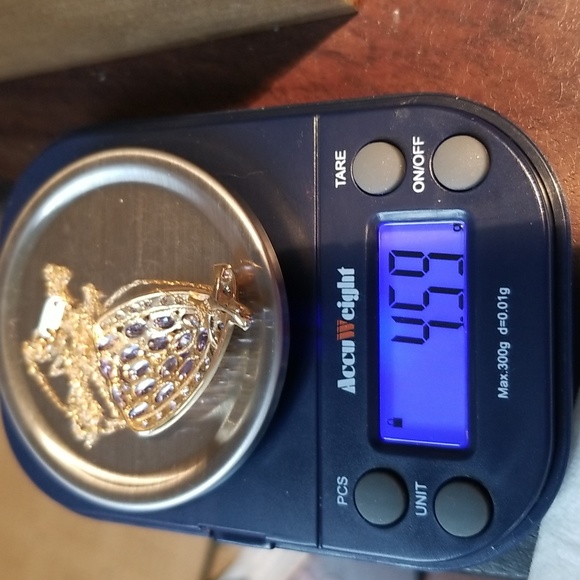 Tanzanite Large Pendant Slide 10kt gold - Picture 6 of 11